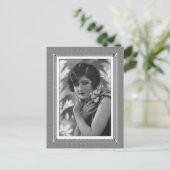 ヴィンテージ美しい – これらの目 – 白黒 ポストカード (スタンド正面)