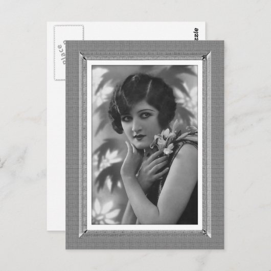 ヴィンテージ美しい – これらの目 – 白黒 ポストカード (正面/裏面)