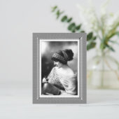 ヴィンテージ美しい – アーティザン – 白黒 ポストカード (スタンド正面)