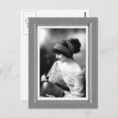 ヴィンテージ美しい – アーティザン – 白黒 ポストカード (正面/裏面)