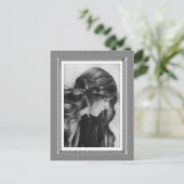 ヴィンテージ美しい-クラシック美しい – 白黒 ポストカード (スタンド正面)