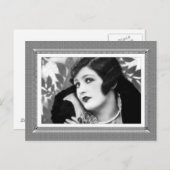 ヴィンテージ美しい – グラマー – 白黒 ポストカード (正面/裏面)