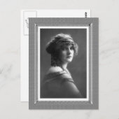 ヴィンテージ美しい – ジプシー – 白黒 ポストカード (正面/裏面)