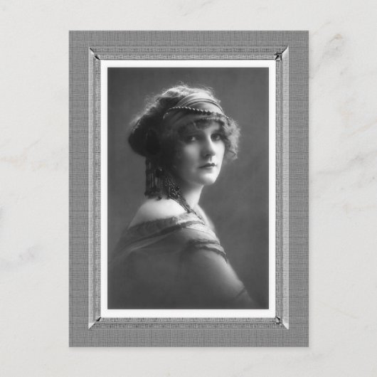 ヴィンテージ美しい – ジプシー – 白黒 ポストカード (正面)