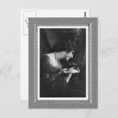 ヴィンテージ美しい – パールネックレス – 白黒 ポストカード (正面/裏面)