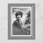 ヴィンテージ美しい – フラワーガール – 白黒 ポストカード (正面)