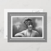 ヴィンテージ美しい – 予想 – 白黒 ポストカード (正面/裏面)