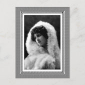 ヴィンテージ美しい – 優しい美しい – 白黒 ポストカード (正面)