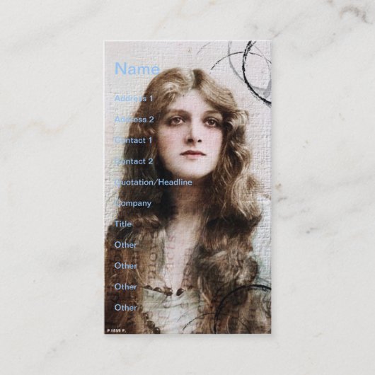 ヴィンテージ美しい 名刺 (正面)