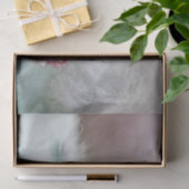 ヴィンテージ美しい、宝石、羽毛グレーピンクティール（緑がかった色） 薄葉紙 (ギフト)