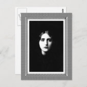 ヴィンテージ美しい – 悲しみ – 白黒 ポストカード (正面/裏面)