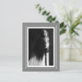 ヴィンテージ美しい-祈りの言葉 – 白黒 ポストカード (スタンド正面)