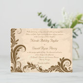 ヴィンテージ美しい-結婚式招待状 招待状 (スタンド正面)