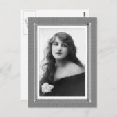 ヴィンテージ美しい-自信 – 白黒 ポストカード (正面/裏面)