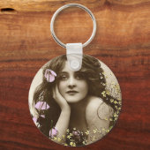 ヴィンテージ美しい（花） キーホルダー (正面)