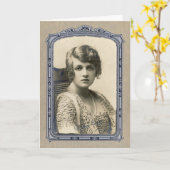 ヴィンテージ美しい、誕生日の挨拶 カード (黄色い花)