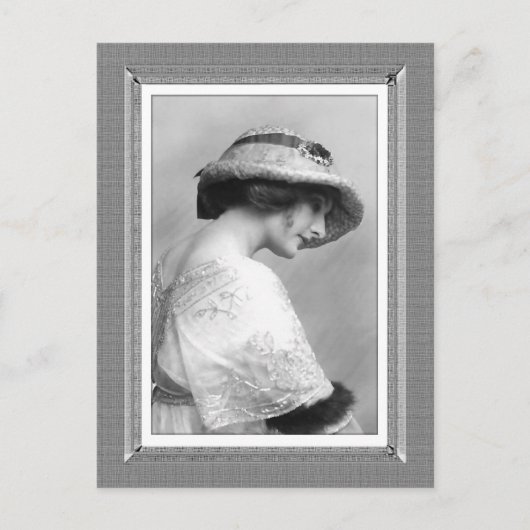 ヴィンテージ美しい- Quiet Spirit – 白黒 ポストカード (正面)