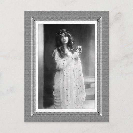 ヴィンテージ美しい- Sweet Slumber – 白黒 ポストカード (正面)