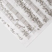 ヴィンテージ美しく手書きのフーガ1700年代 薄葉紙 (詳細)