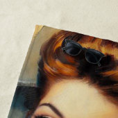 ヴィンテージ美女絵画の子 ビーチタオル (インサイチュ)