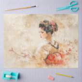 ヴィンテージ美女 薄葉紙 (クラフト)