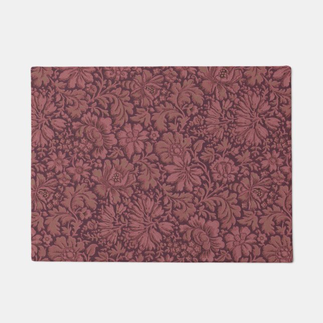 ヴィンテージ美学オールオーバーフローラプリント ドアマット (正面)