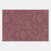 ヴィンテージ美学オールオーバーフローラプリント ラッピングペーパーシート (正面3)