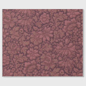 ヴィンテージ美学オールオーバーフローラプリント ラッピングペーパー (フラット)