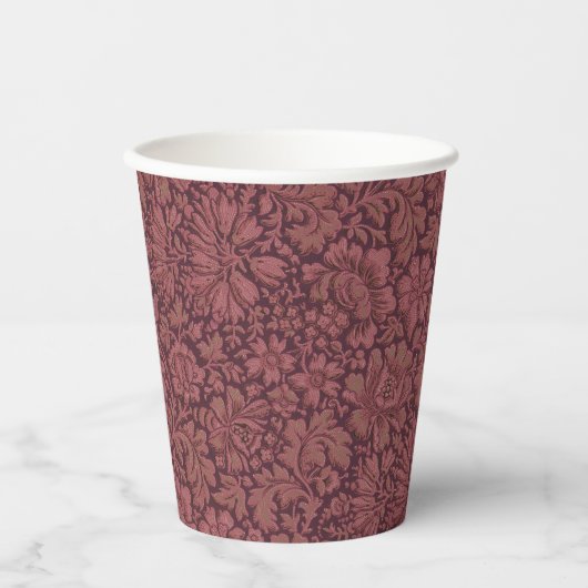 ヴィンテージ美学オールオーバーフローラプリント 紙コップ (正面)
