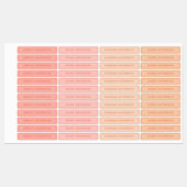 ヴィンテージ美学ピーチピンク防水名ラベル ラベル (シート)