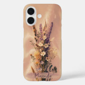 ヴィンテージ美学ワイルドフラワー名前をカスタムする Case-Mate iPhoneケース (裏面)