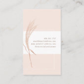 ヴィンテージ美容学パンパスグラスフローラ 名刺 (裏面)