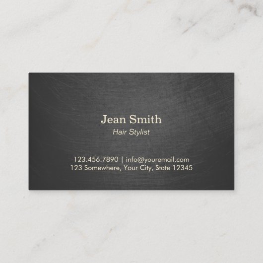 ヴィンテージ美容師アンティークシザーヘアドレッサー 名刺 (裏面)