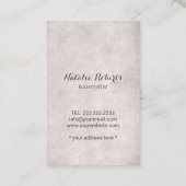 ヴィンテージ美容師アンティークシザー美容院 名刺 (裏面)