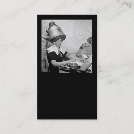 ヴィンテージ美容師サロンスパマニキュリスト 名刺 (正面)