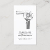 ヴィンテージ美容師シザー&コームヘアドレッサー 名刺 (裏面)