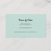 ヴィンテージ美容師レトロ女性シャンプーロングヘア 名刺 (裏面)