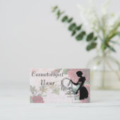 ヴィンテージ美容師美しいサロン美容師 予約カード (スタンド正面)