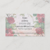 ヴィンテージ美容師美しいサロン美容師 予約カード (裏面)