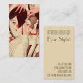ヴィンテージ美容師美容師 名刺 (正面/裏面)