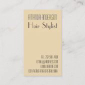 ヴィンテージ美容師美容師 名刺 (裏面)