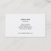 ヴィンテージ美容師金ゴールドブラックストライプシザーズ 名刺 (裏面)