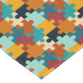 ヴィンテージ美的パズルピースのパターン テーブルクロス (アングル)