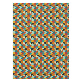 ヴィンテージ美的パズルピースのパターン テーブルクロス