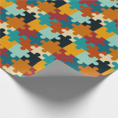 ヴィンテージ美的パズルピースのパターン ラッピングペーパー (角)