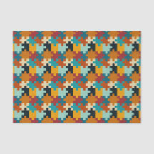 ヴィンテージ美的パズルピースのパターン