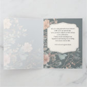 ヴィンテージ美的花のパターンありがとうござ結婚う カード (内部)