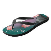 ヴィンテージ美的花柄の花嫁ギフト ビーチサンダル (アングル)