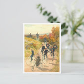 ヴィンテージ群はがきサイクリングリトグラフ ポストカード (スタンド正面)