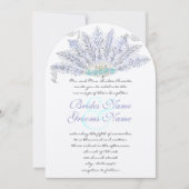 ヴィンテージ羽根ファン結婚式招待状 招待状 (正面)